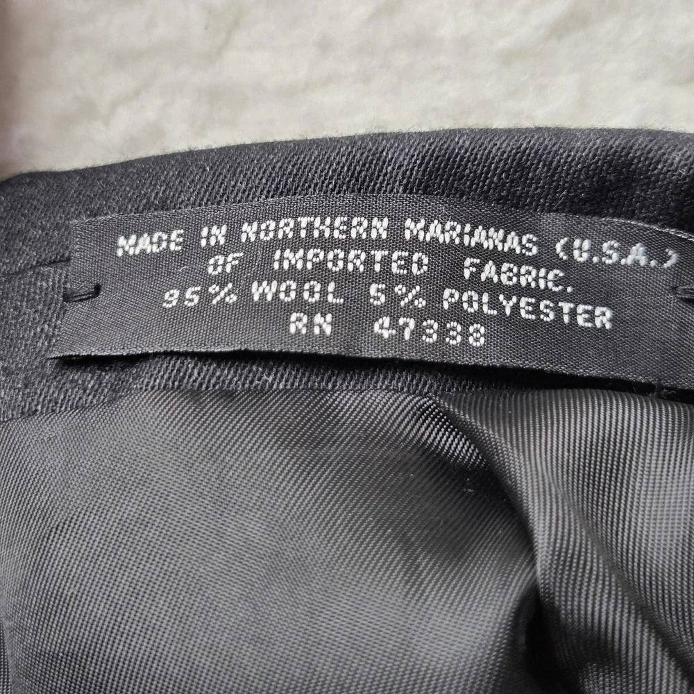 Jones New York Suit Jacket Mens 46 Gray Wool Blend 3 Button Lined Notch Lapel